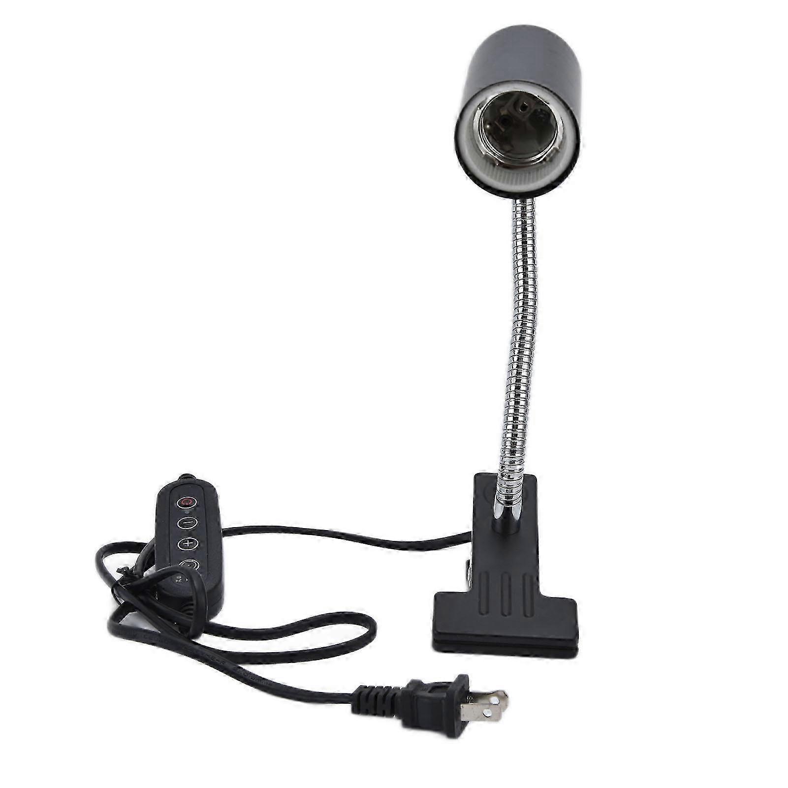 Professional Tortoise Heat Lamp Fixture with Iron Clamp, Timed Stand, US Plug 110V