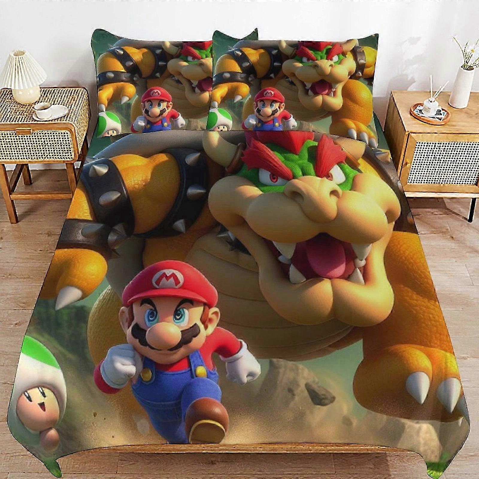 3-Piece Comforter Bedding Set, Soft Microfiber Duvet Cover Set with Zipper Closure, Suitable for Gaming Theme