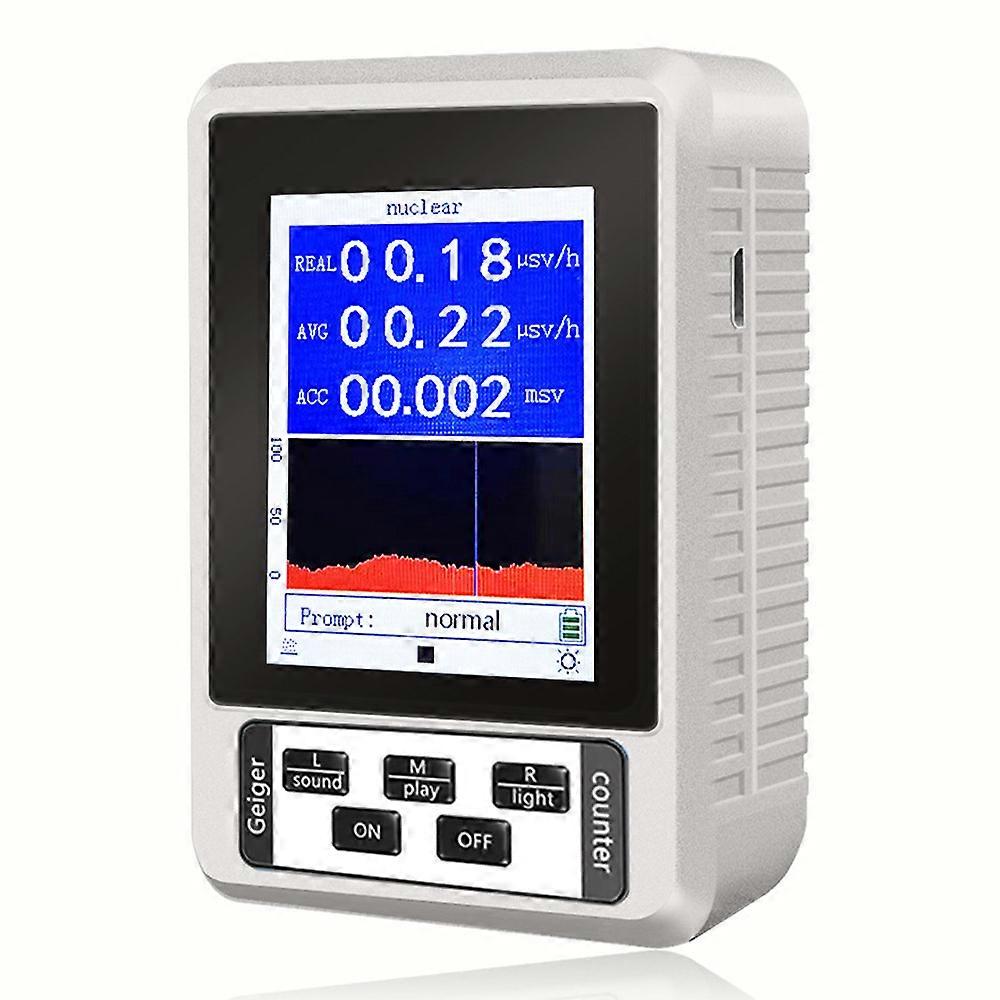 Emf Meter Radiation Detector Counter Nuclear Radiation Detector Radioactive Detector Portable Dosimeter Lcd-White
