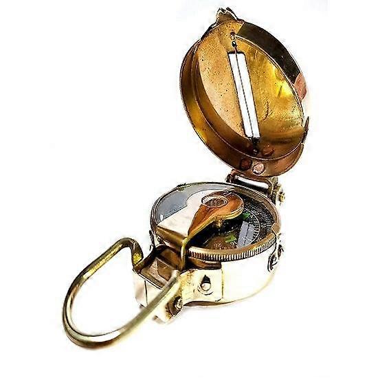 - 2 Inch Nautical Patina Brass Engineering Pocket Compass -