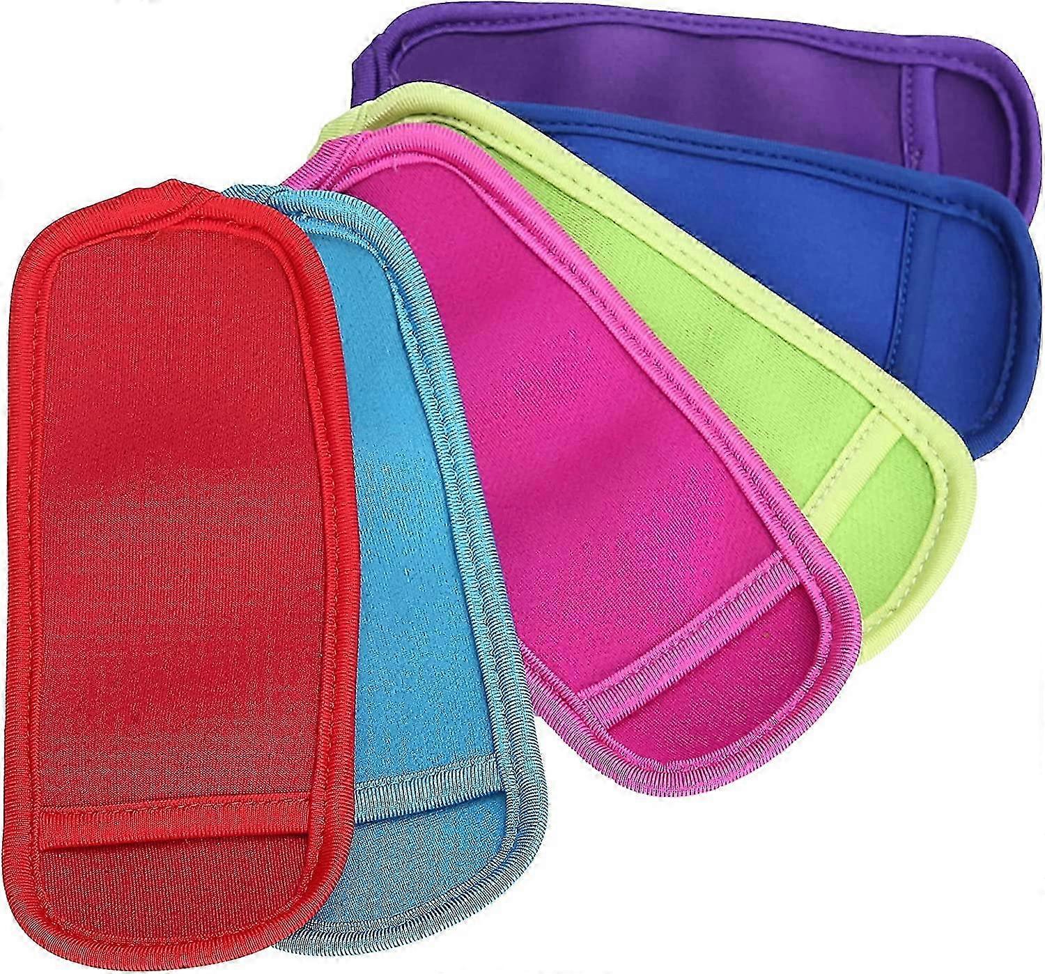 6pcs Reusable Ice Pop Holder Bags, Colorful Sleeves for Homemade Frozen Treats, Perfect for Summer Fun