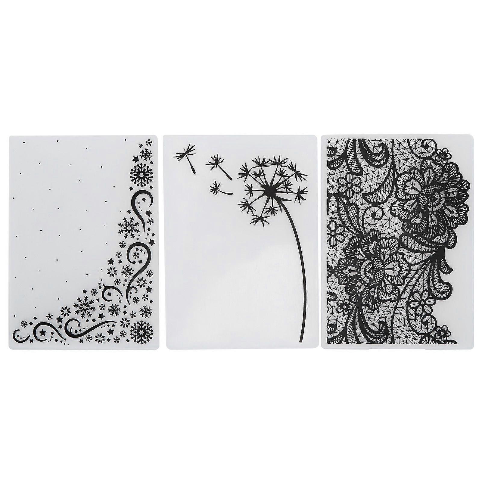2025 Latest Model  3Pcs Plastic Embossing Folders DIY Card Making Scrapbooking