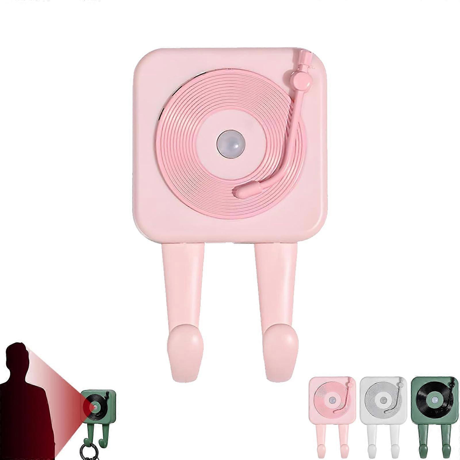 Home Intelligent Voice Reminder, Motion Activated Voice Player, Recordable with Hook Infrared Sensor, Independent Living (Pink)