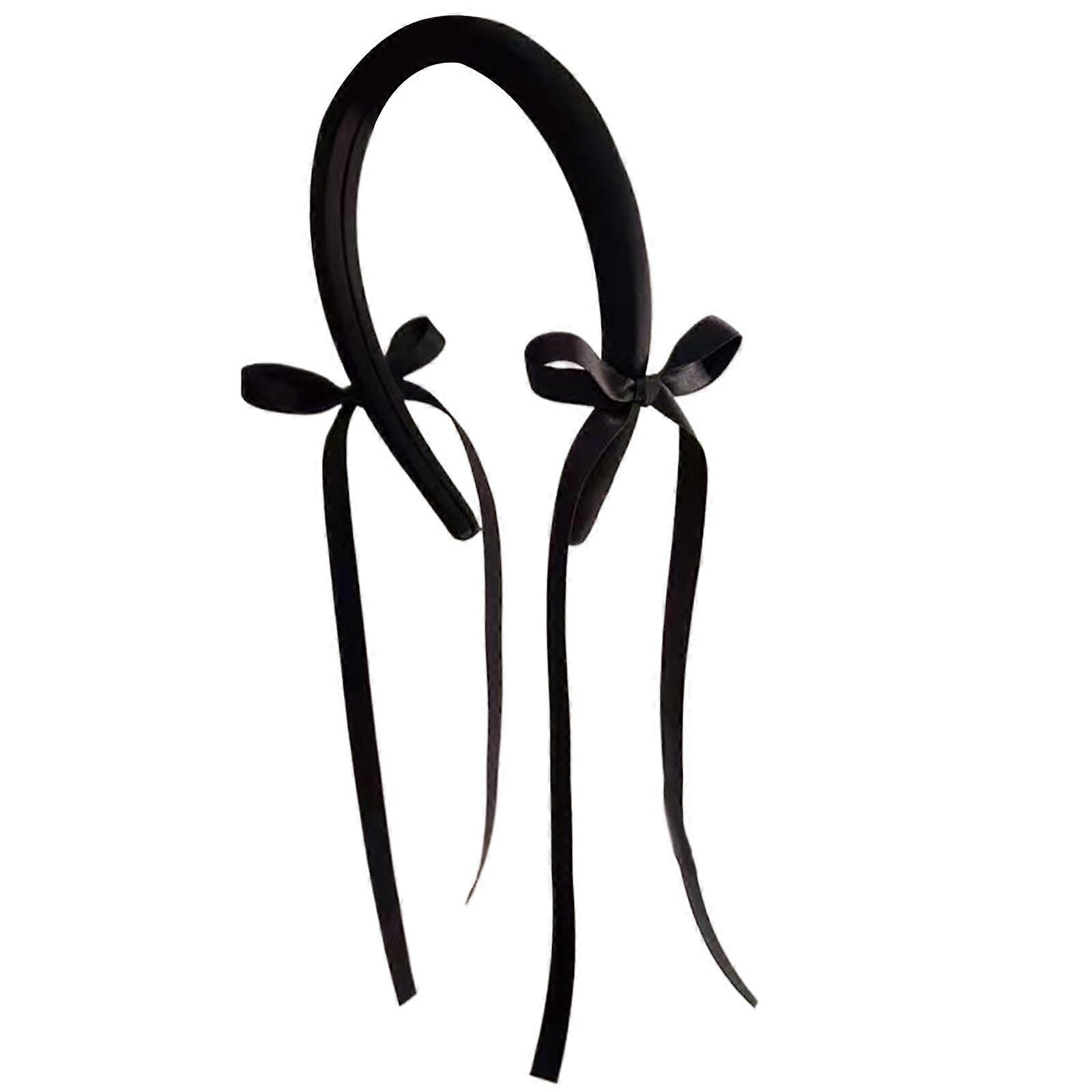 Elegant Black Bow Headband for Stylish Hair Decoration, Party Accessory for Kids and Women, Comfortable Fit and Versatile Design