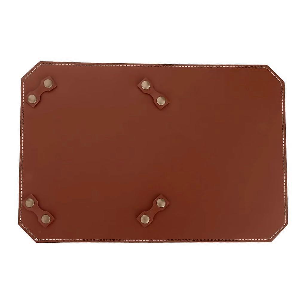 PU Leather Stove Mats Portable Camping Stove Accessories for Easy Storage, Stability, and Protective Pad Design