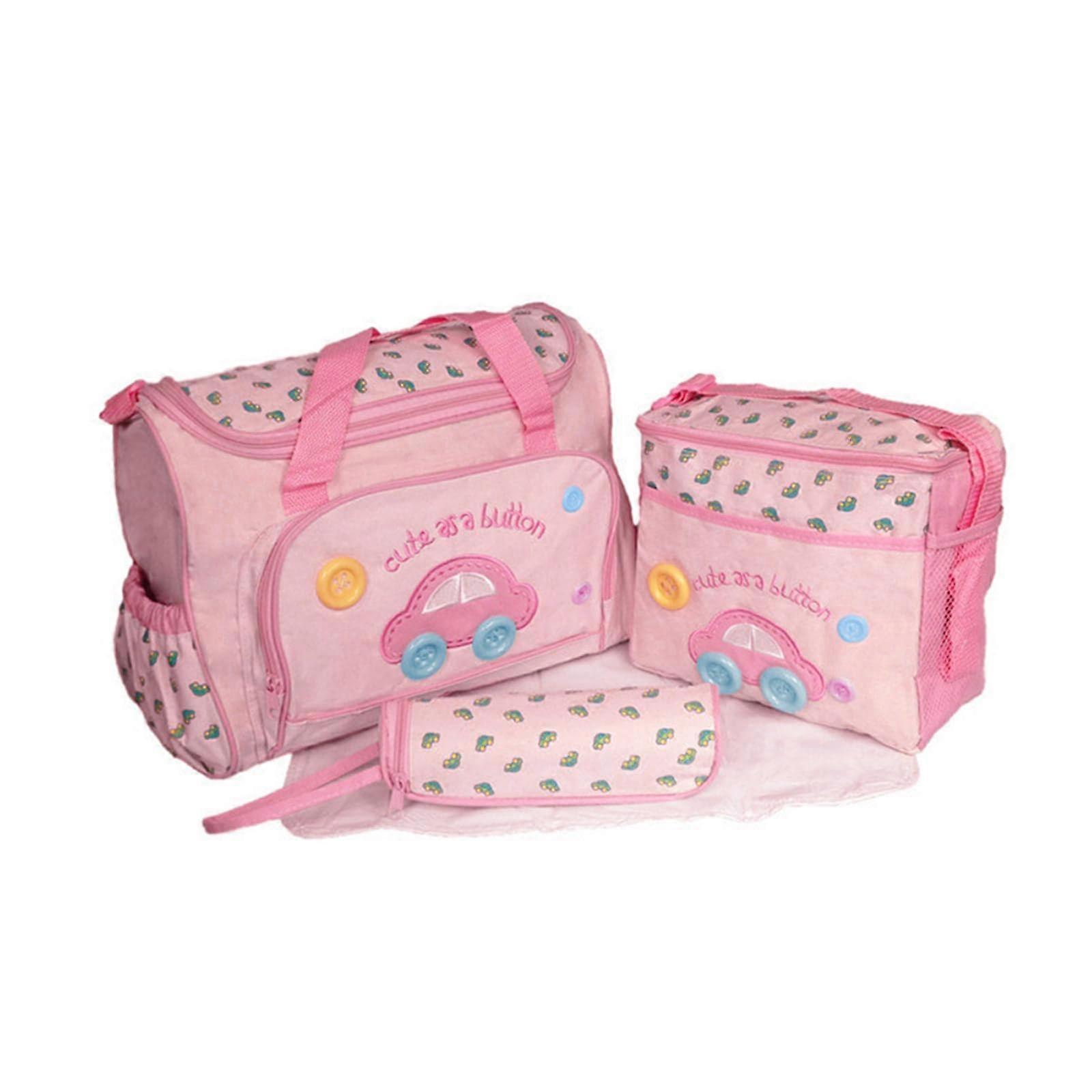 4pcs Multifunctional Baby Changing Bag Set Spacious and Practical Diaper Bag Set for Modern Parenting Needs