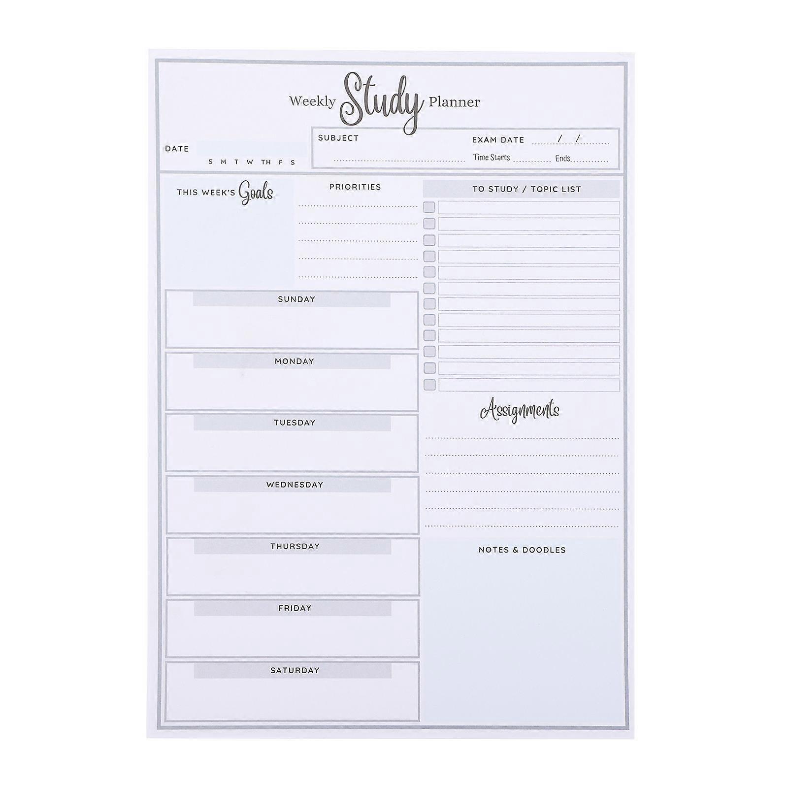Weekly Planner Notepad – Portable Study & Planning Notebook with Tear Off Pages for Students, Simple Design for Organizing Schedules & Notes