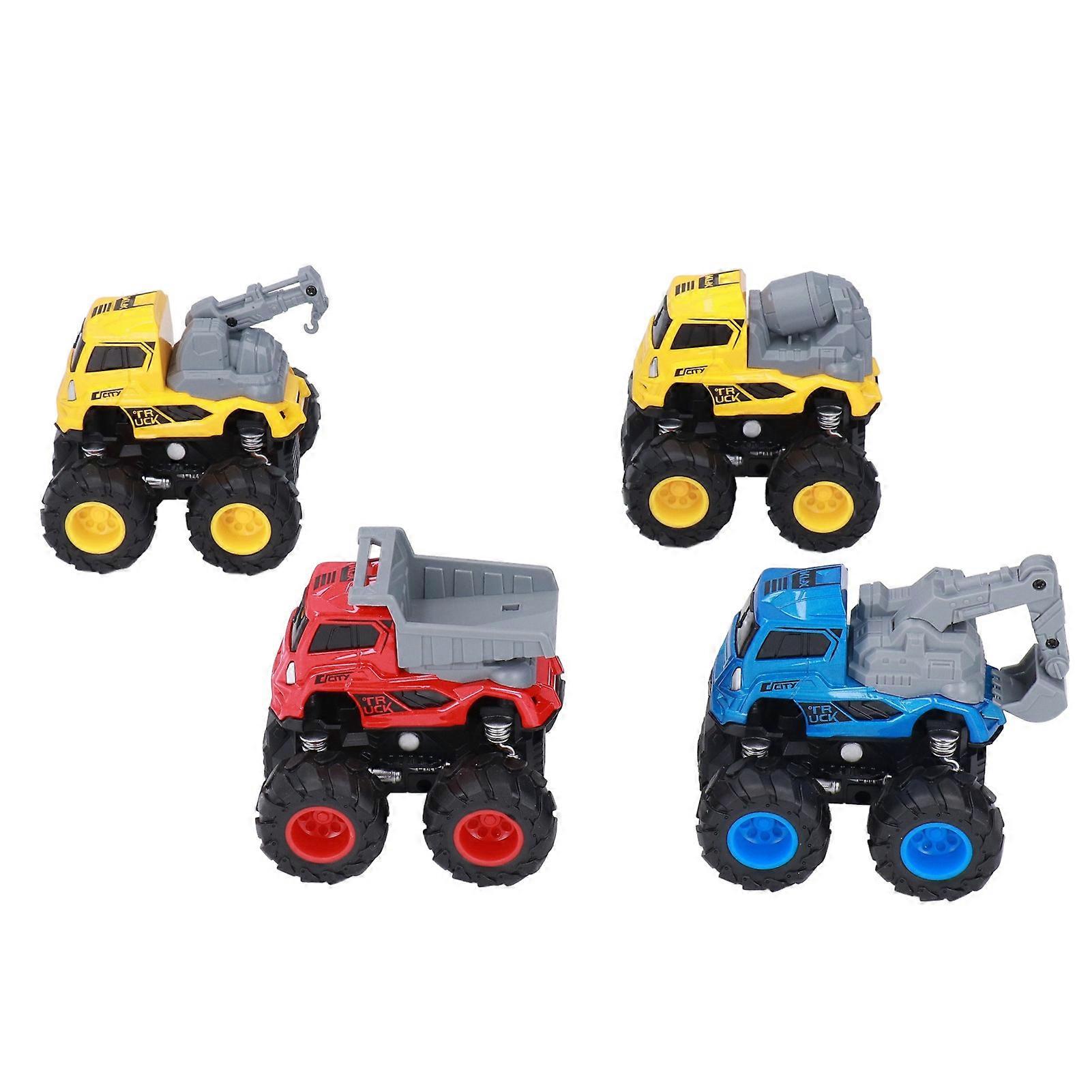 Simulation Pull Back Excavator Toy 4WD Construction Excavator Alloy Engineering Vehicle Toy