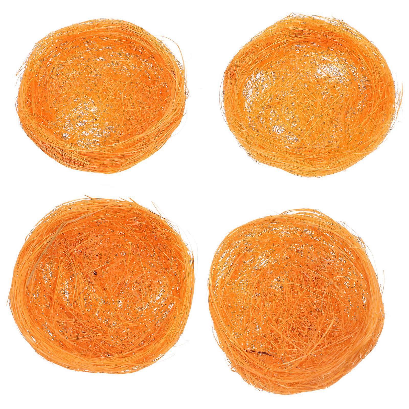 Artificial Bird Nest for Breeding with 4Pcs Thickened Jute Weaving Material