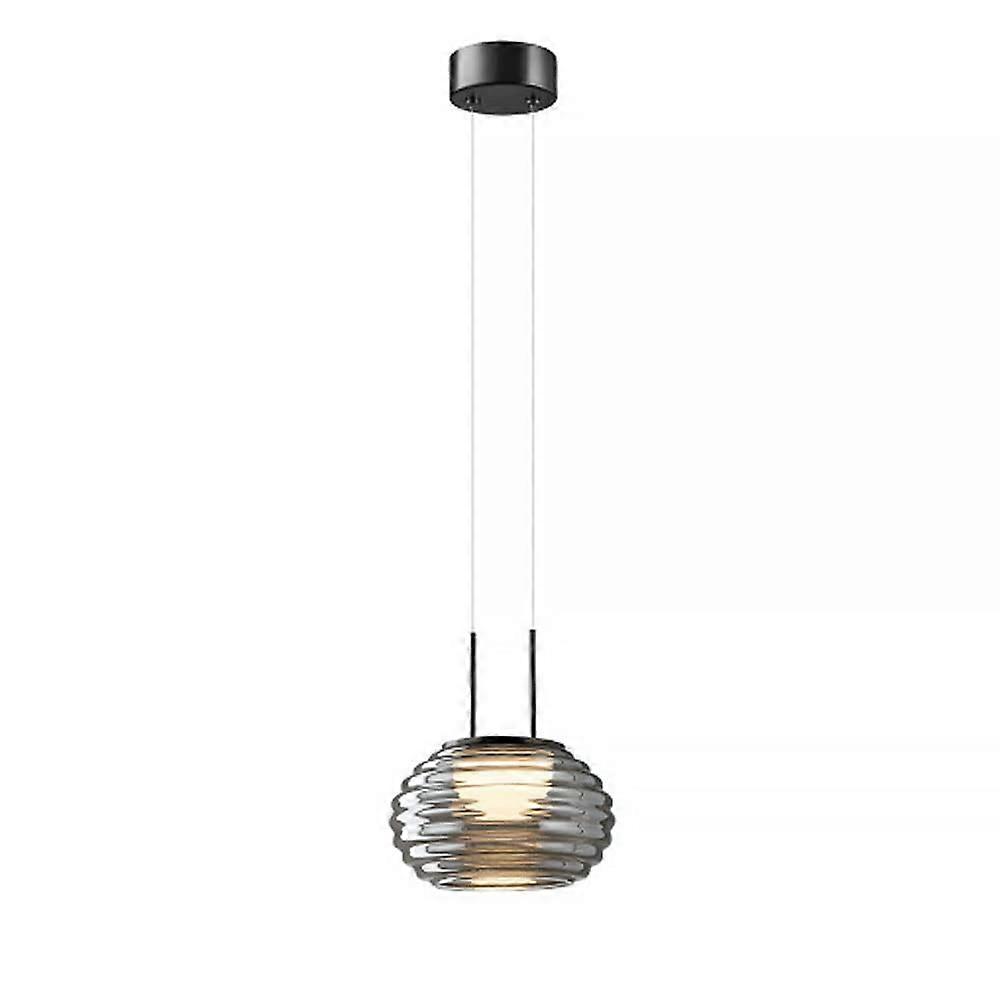 Modern simple pendant light, clear glass shade,  light transmittance, heightadjustable.