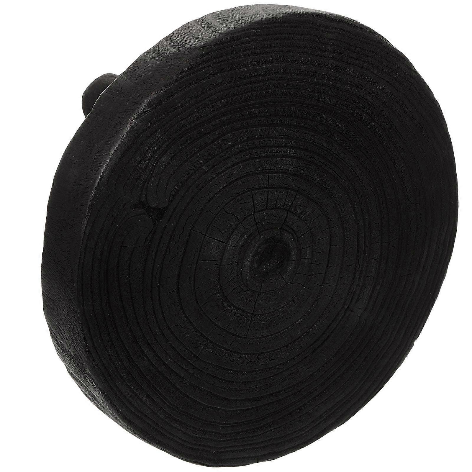 Balcony Flowerpot Stool Round Stool Simple Design Wood Material 24.50X24.50X9.00CM Home Decoration 1Pcs