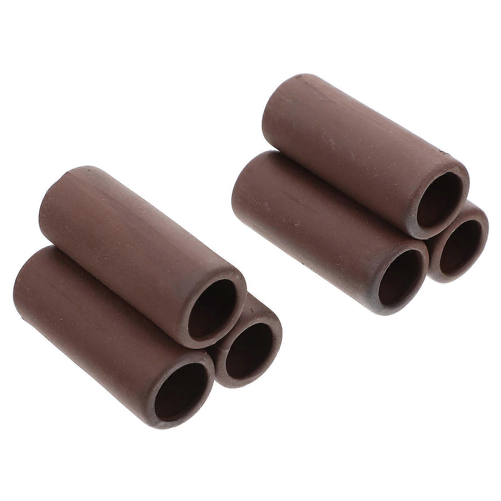 Fish Tank Clay Cave Hiding Place Aquarium Landscaping Ceramic 7X5.5X5.5CM Playing 2Pcs