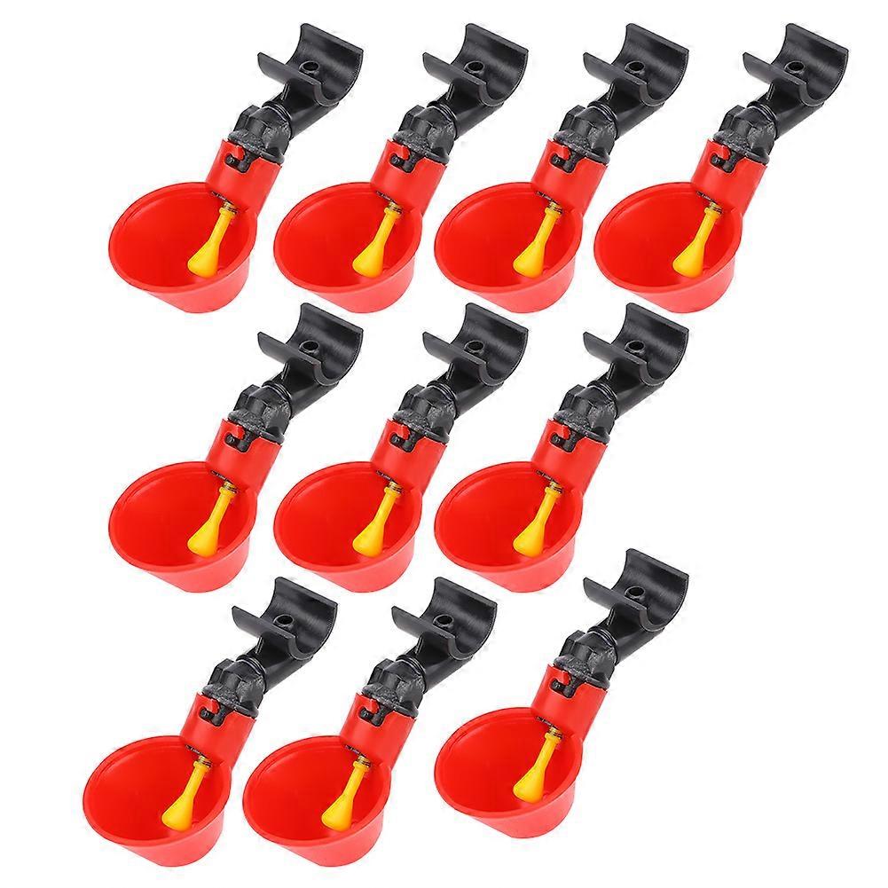 10Pcs Plastic Automatic Poultry Bird Water Drinking Dispenser Chicken Water Drinker Tool(B)