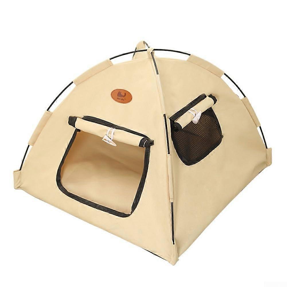 Pet tent made of Oxford fabric, waterproof, rainproof, for dogs/cats, foldable, with windows, 40 x 40 x 38 cm / 48 x 48 x 42 cm (L).