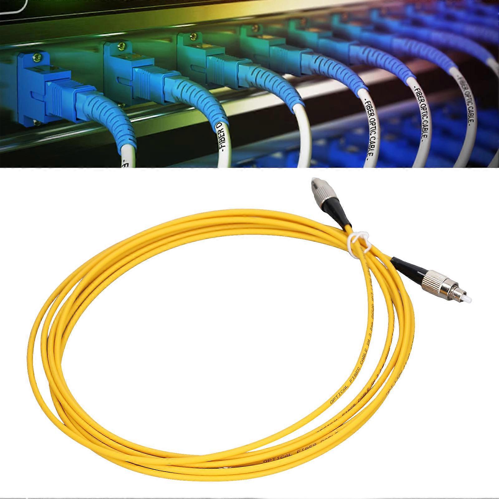 5PCS Optical Fiber Extension Cable UPC/FC to UPC/FC Halogen Free Fiber Optic Cable for Communication Engineering