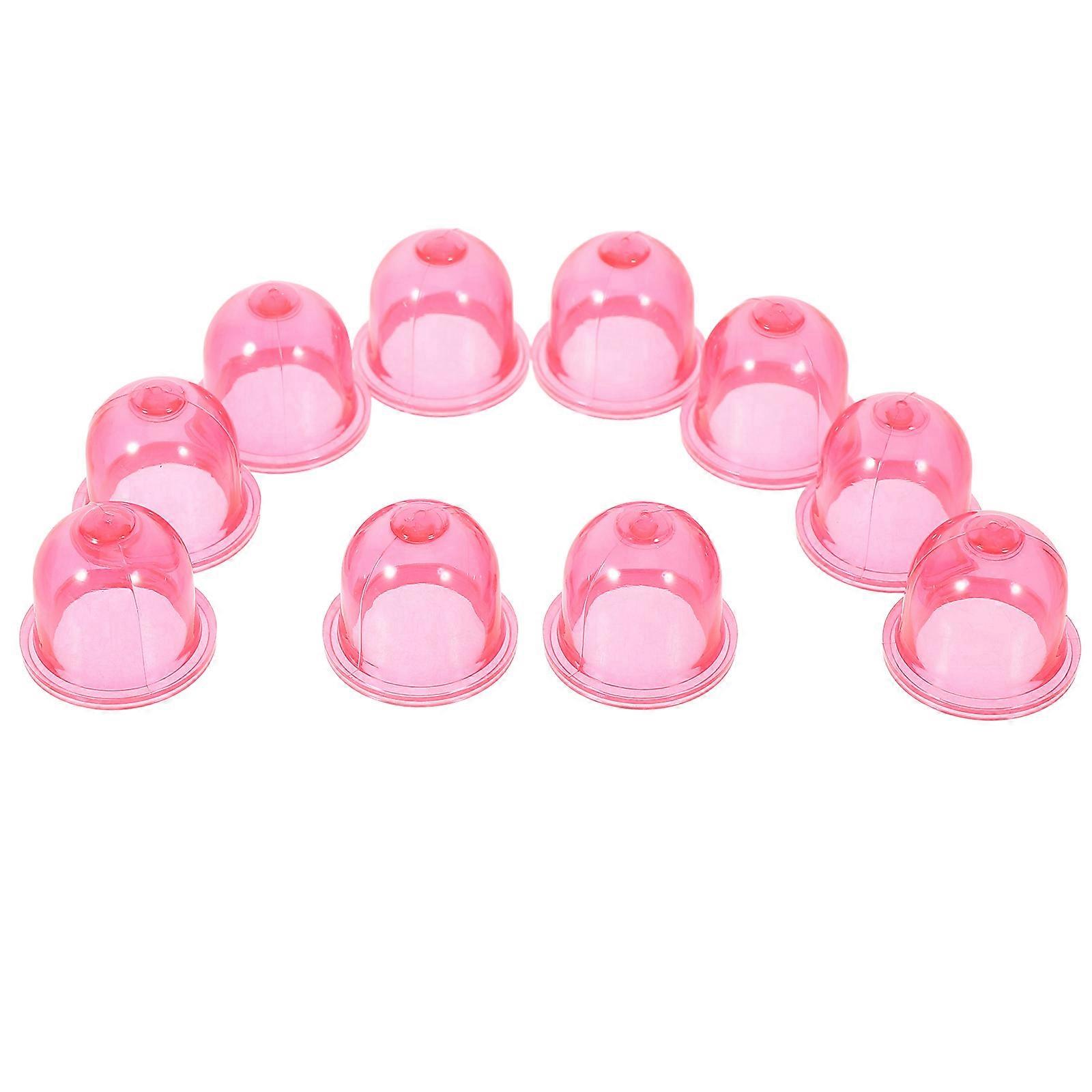 Primer Bulb For Outboard Motor Universal Oil Cups Mower Bulbs Red 1.9X1.5X1.4CM Replacement Part Transparent Design 10Pcs