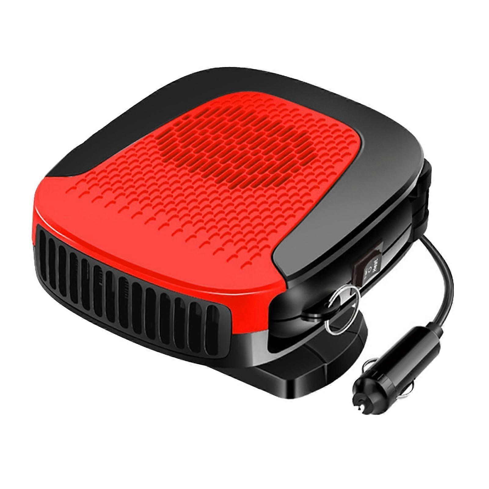 Windshield Heater for Car, Portable Heater for Car Window DeIcer with Quick Heater, 12V Portable Car Heater for Connecting Fan (Red)