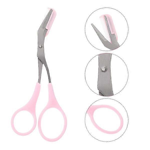 Eyebrow Scissors with Comb Stainless Steel Eyebrow Scissors, 2-pack