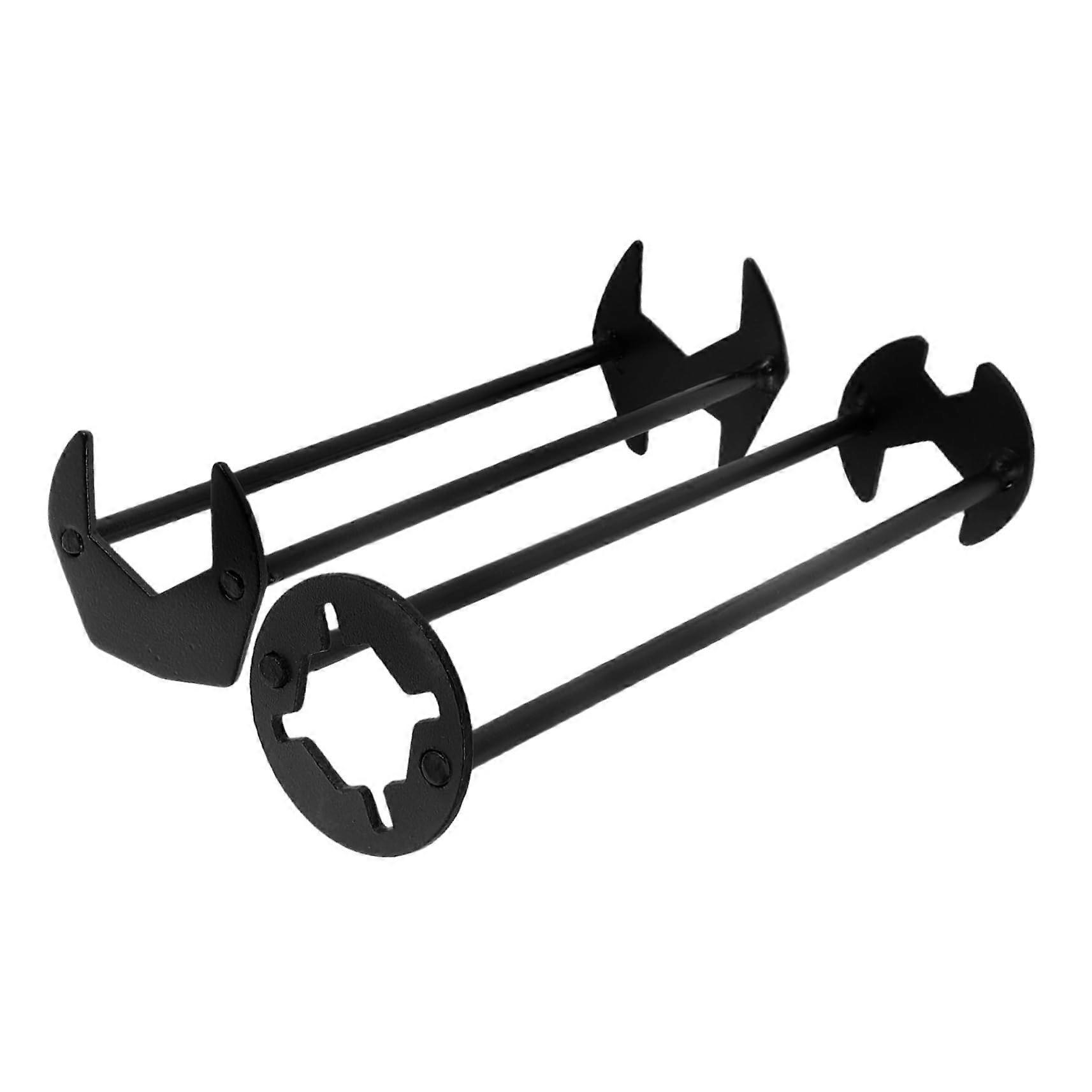 Spanner Basin Wrench Set of 2 for Tight Spaces Kitchen Sink Installation Tool Alloy Black for Kitchen Taps 10 Inch