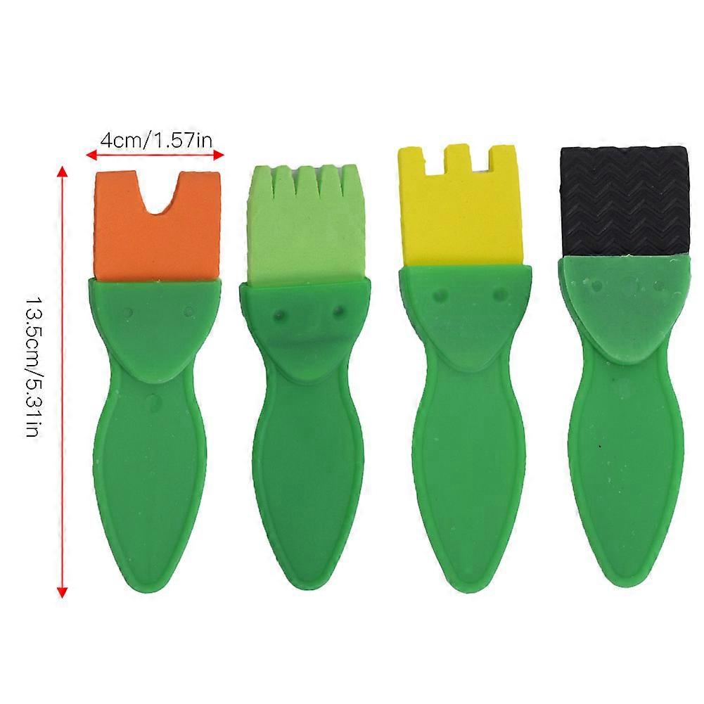 12PCS Sponge Painting Brush Kids Children Drawing Toys Art DIY Crafts Tools