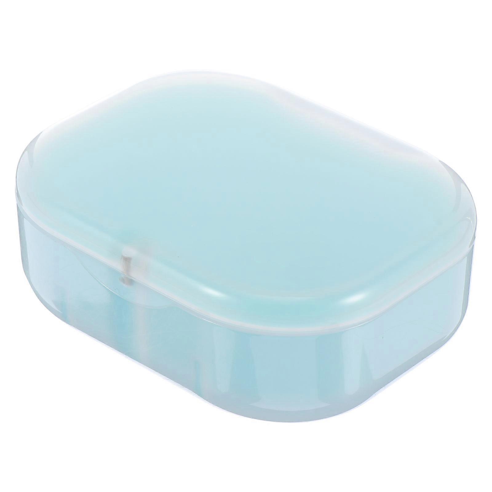 Green Denture Storage Container Made with Durable PCTG and Silicone Ideal for Storing Orthodontic Retainers 1Pc