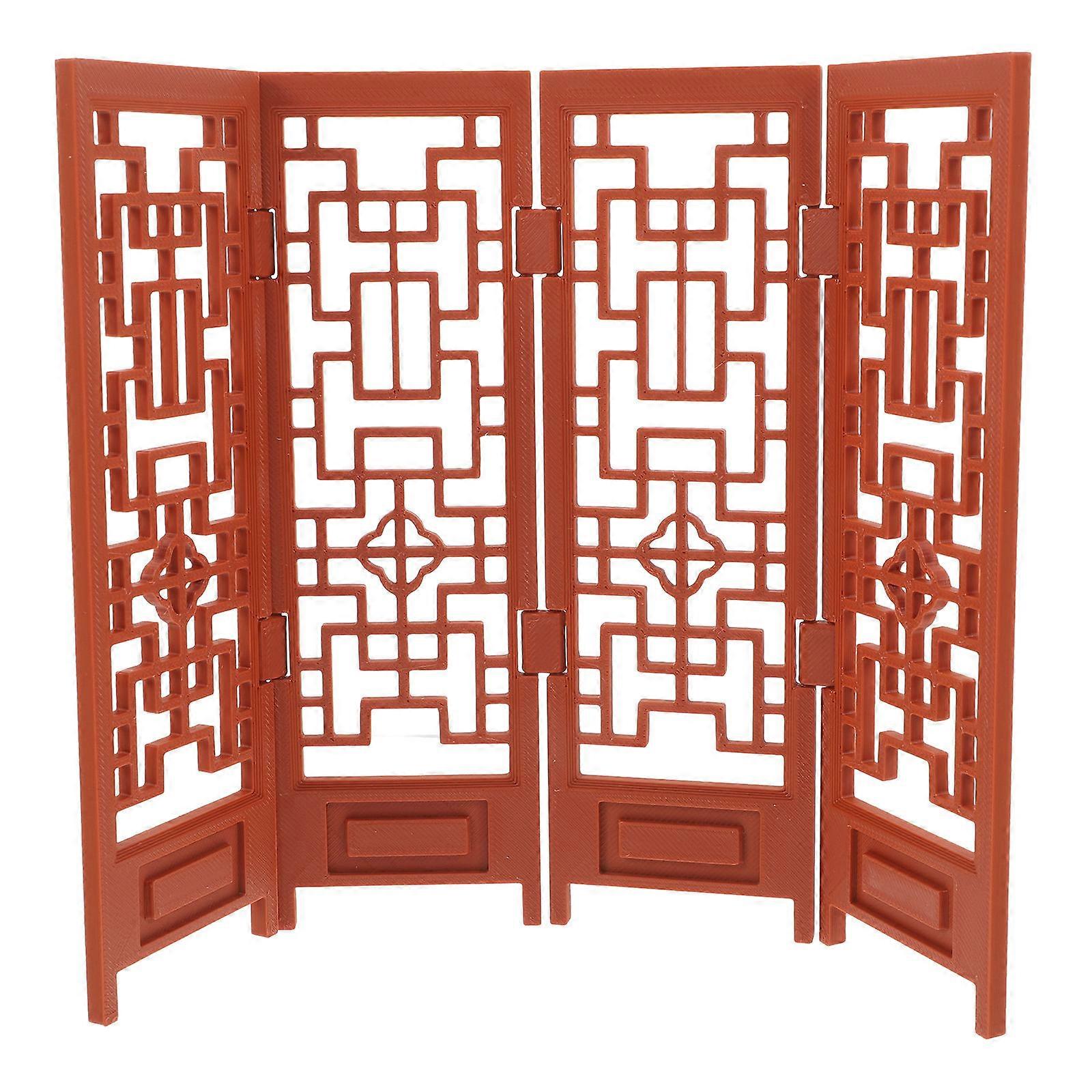 Mini Folding Screen Divider for Dollhouse Miniatures – Authentic Design, Detailed Craftsmanship for Decorative Room Scenes