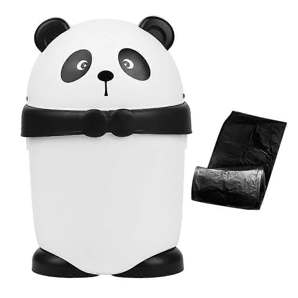 Cute Wastebasket PP Multi Color Animal Trash Can with Lid Adorable Panda Charm for Storage Use