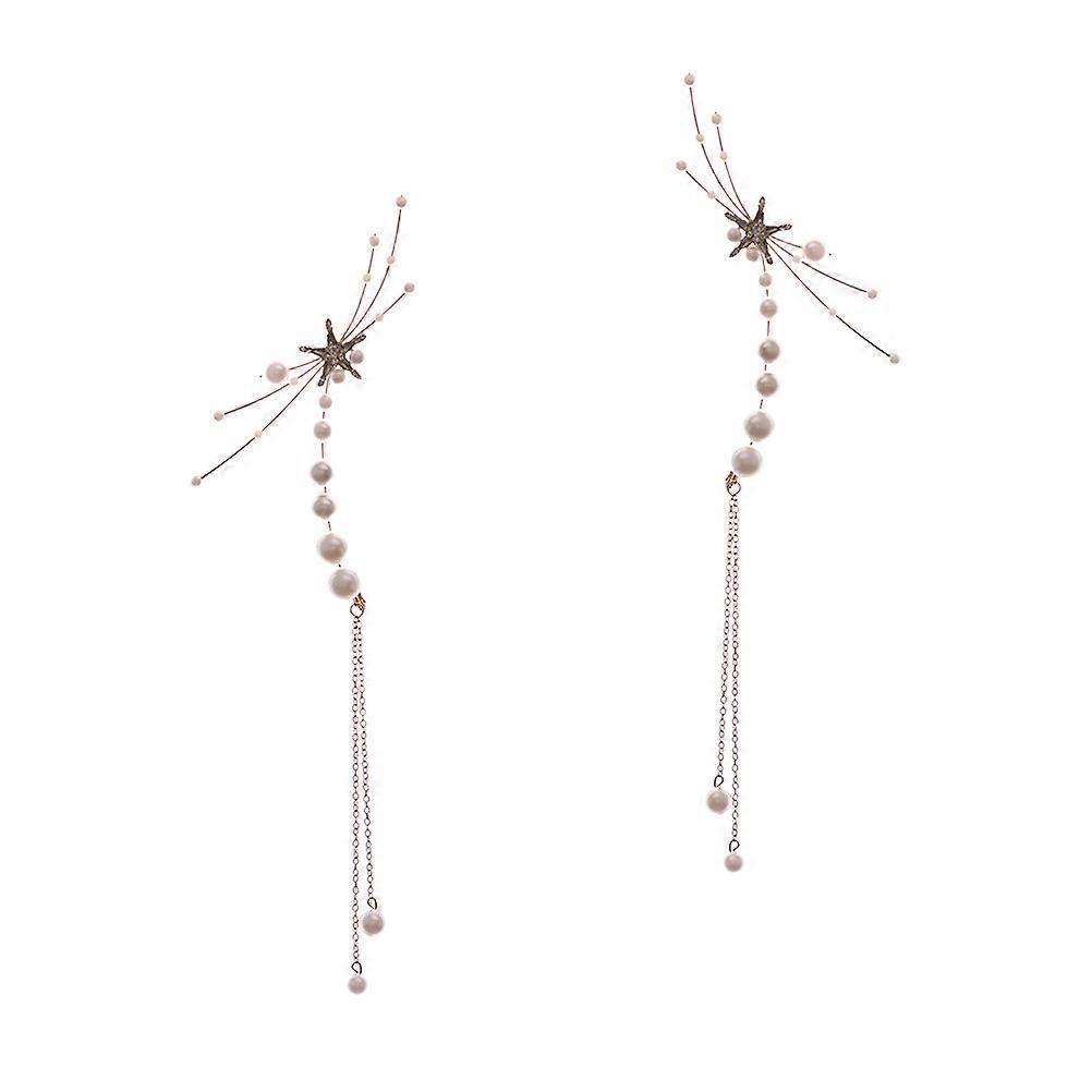 Tassel Earrings For Women ABS Material Tassel Design Daily Use 23X13CM 1 Pair