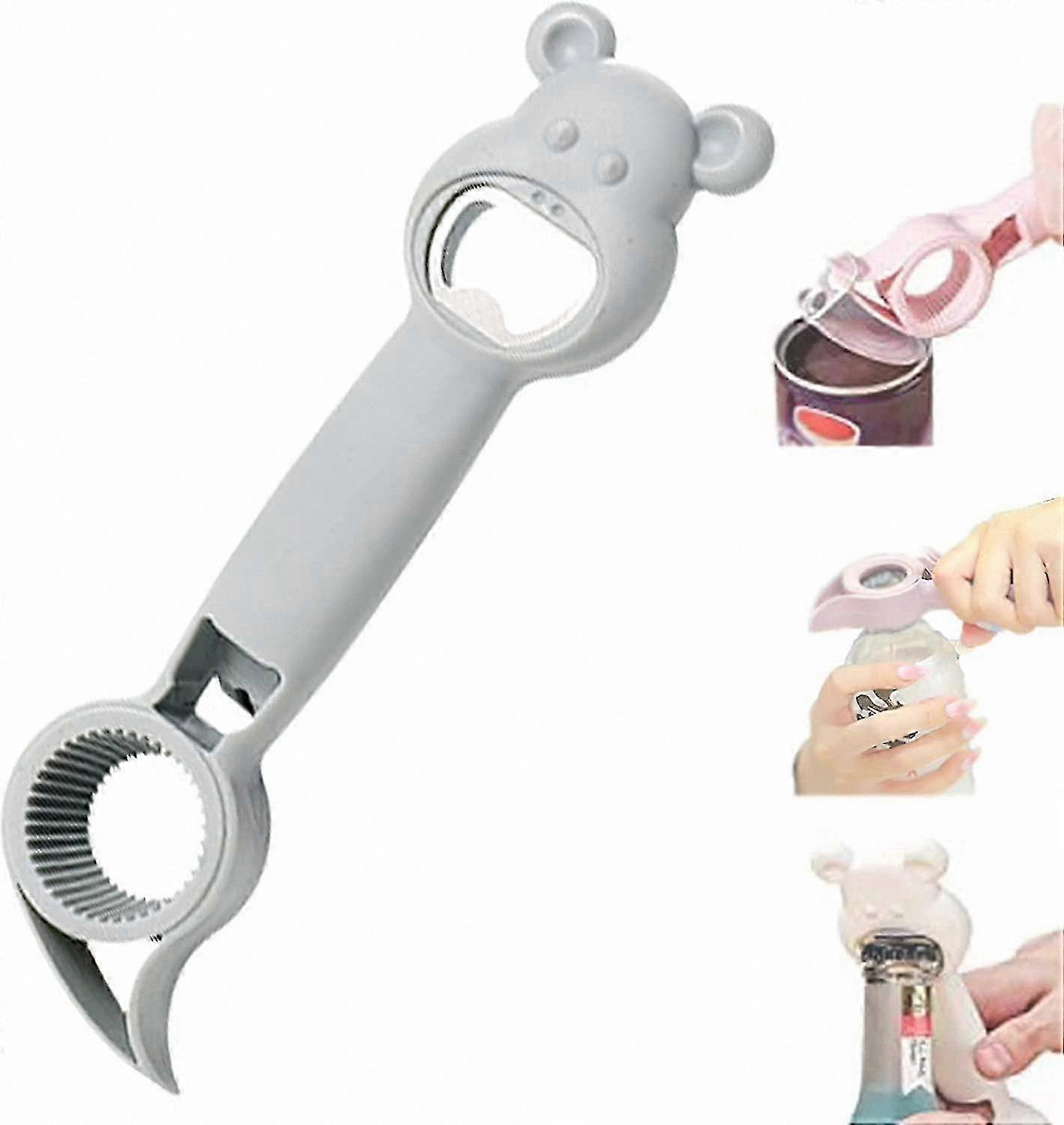 Multifunctional 4-in-1 Bottle Opener for Beer, Cans, Jars, and Sauce Containers