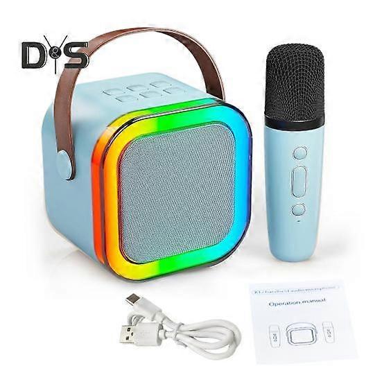 Bluetooth-compatible Mini Karaoke Machine with Microphone 5 Sound Effects High Power Compact Portable Karaoke Speaker Set