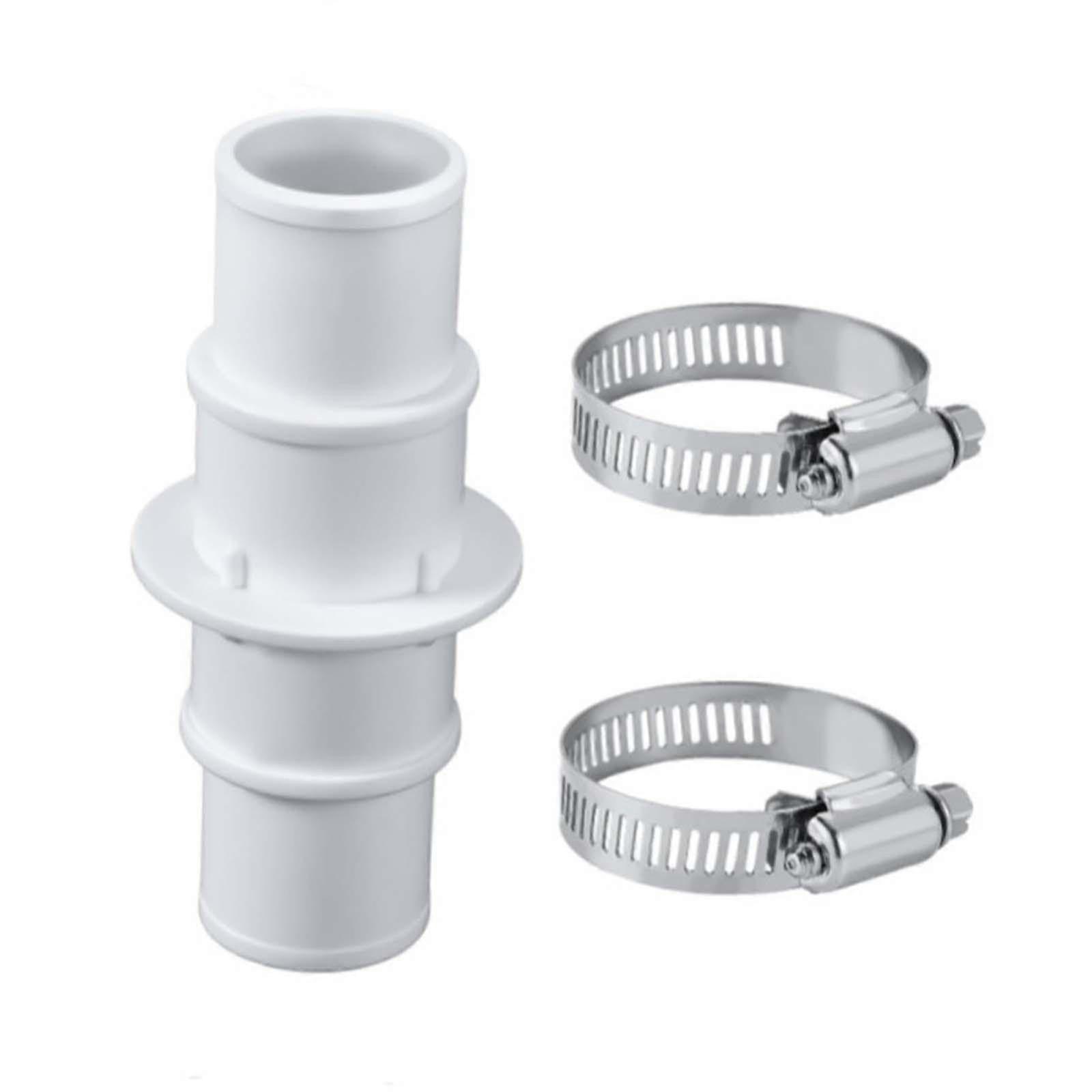 Pool Hose Adapter Set for Easy Pool Maintenance, Includes 2 Hose Clamps, Compatible with Standard Garden Hoses