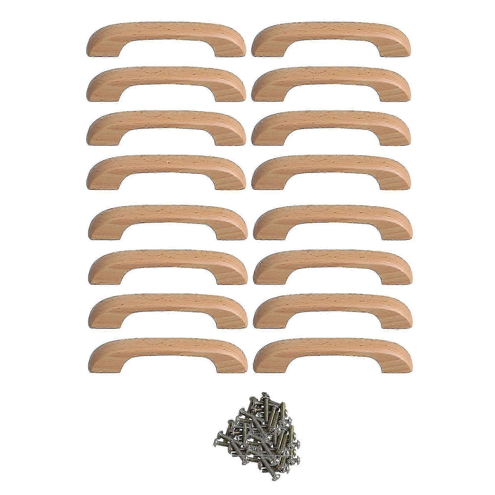 Bridge Cabinet Pull Handle Wooden Color Hole Distance 96mm Set Of 16