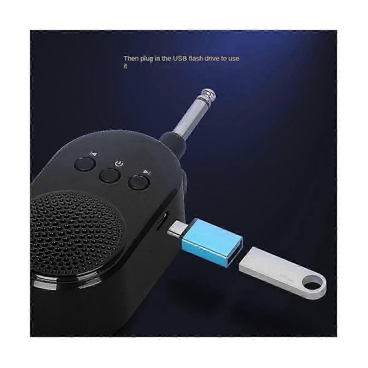 Miniförstärkare 5W gitarrförstärkare 6,35 mm plugg roterad 270 grader USB-uppladdningsbar för elgitarrbastillbehör