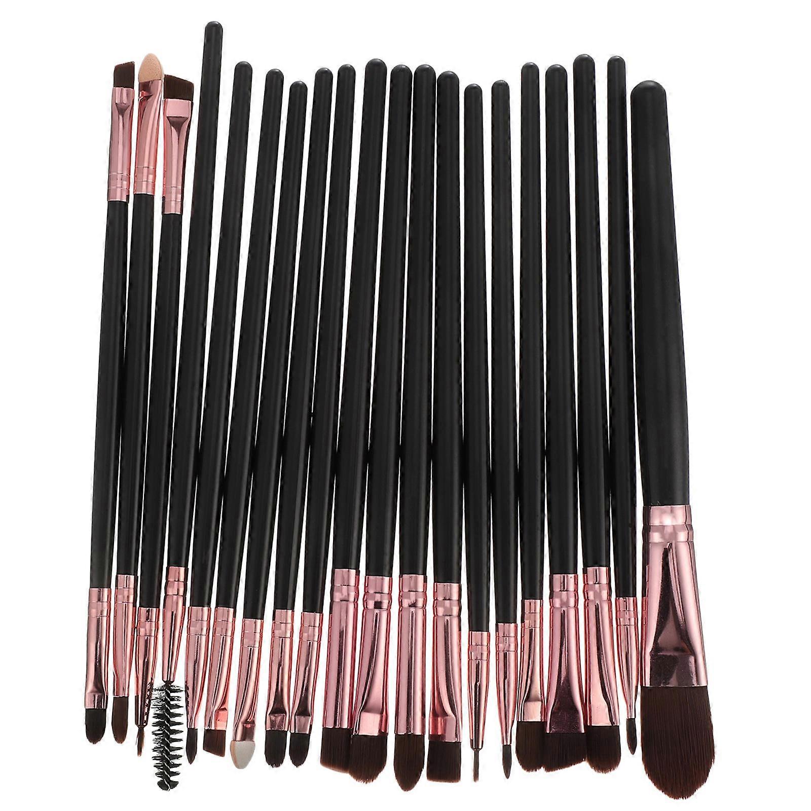 High-Class Eyebrow Makeup Brush Set 20Pcs Professional Cosmetic Tools Designed For Women Featuring Long Handles And Assorted Colors