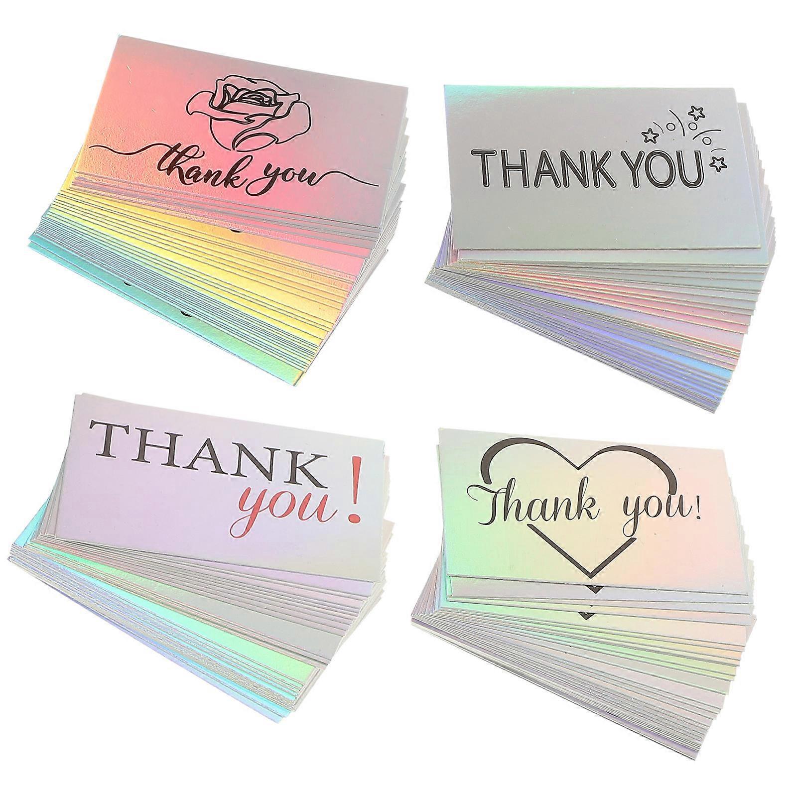 Bulk Thanks You Cards Elegant Thank You Cards Friends Celebrations Rectangular Style Lightweight 120Pcs