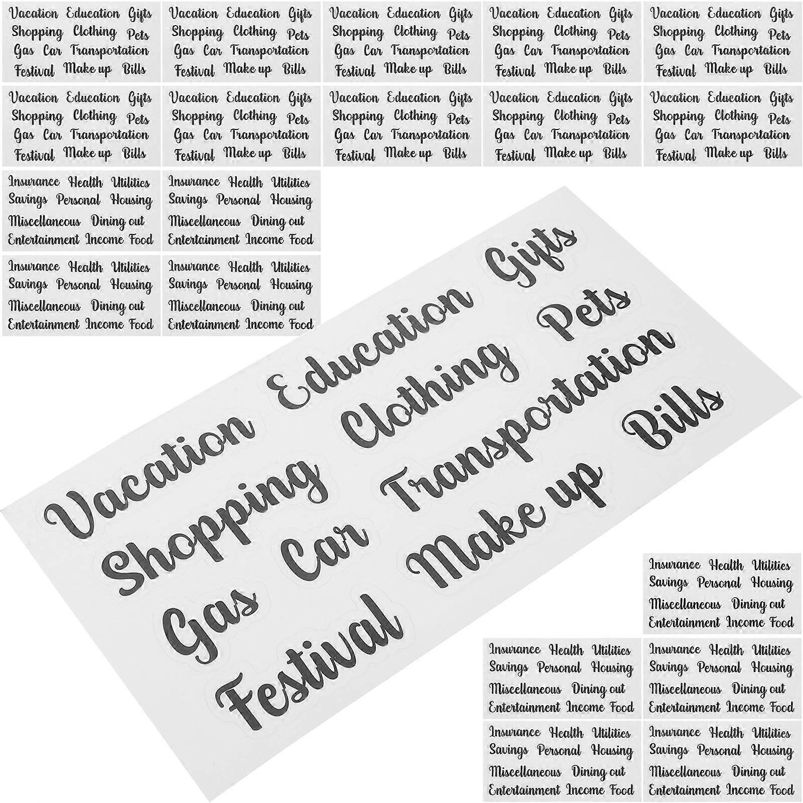 Budget Sticker for Decor Black PVC Adhesive Stickers Soft to Touch for Long Use 10 Sets