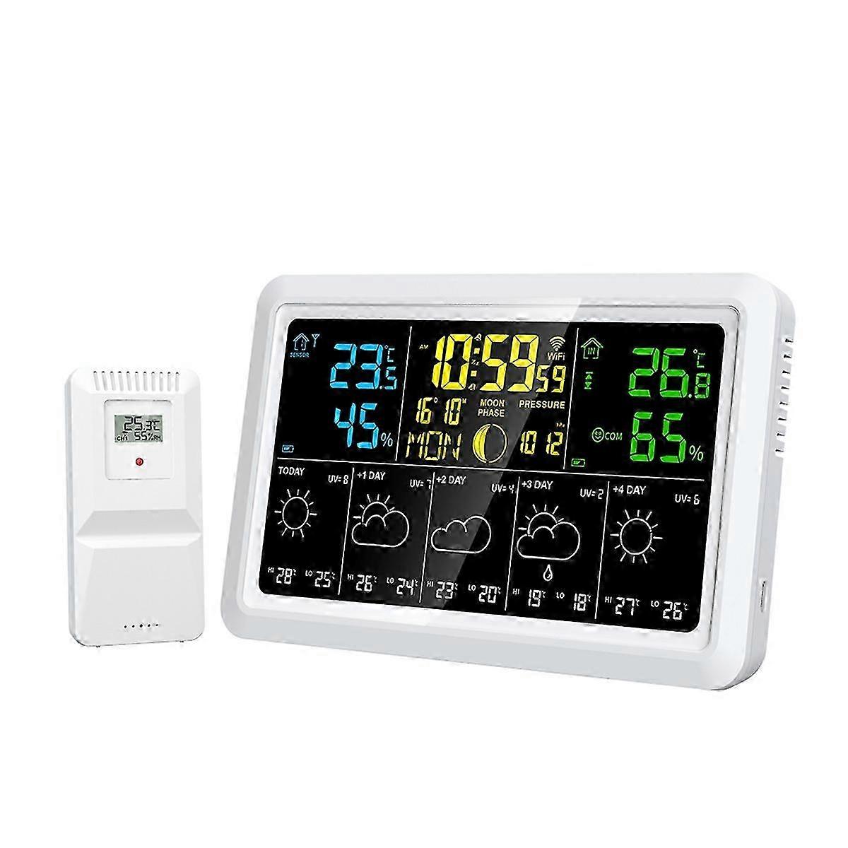 WIFI Multifunction Tuya Weather Station Air Quality Temperature Humidity Meter Moon Phase Air Pressu Edition 0724