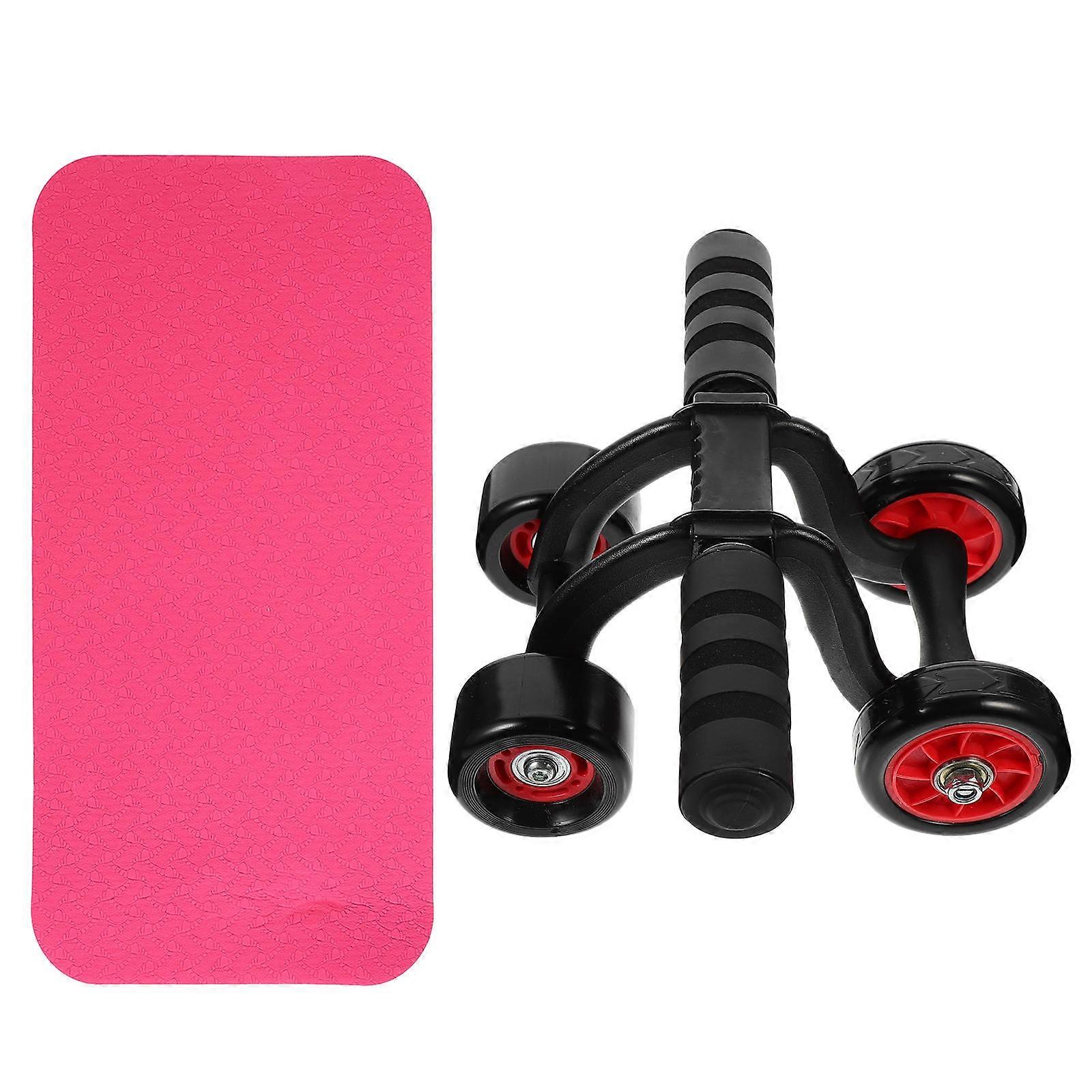 Roller Wheel For Exercise Fitness Equipment Abdominal Workout Plastic Iron Foam 1 Set