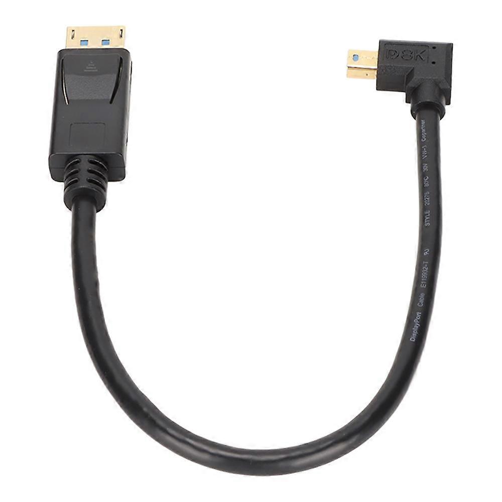 Mini DisplayPort to DP Adapter with 8K 60Hz and 4K 144Hz Support, Bidirectional Transmission, Right Angle Design