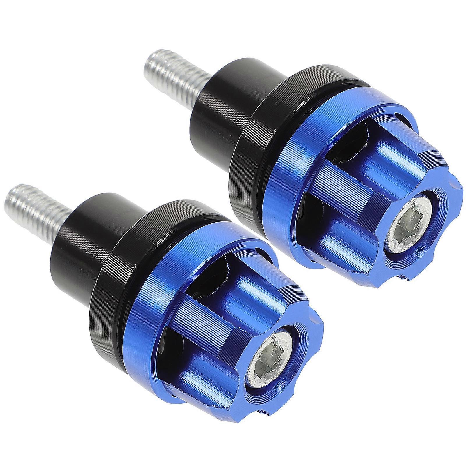 Motorcycle License Screws Fastener Fixing Effect Universal Design Blue 5.5x3cm 1 Pair