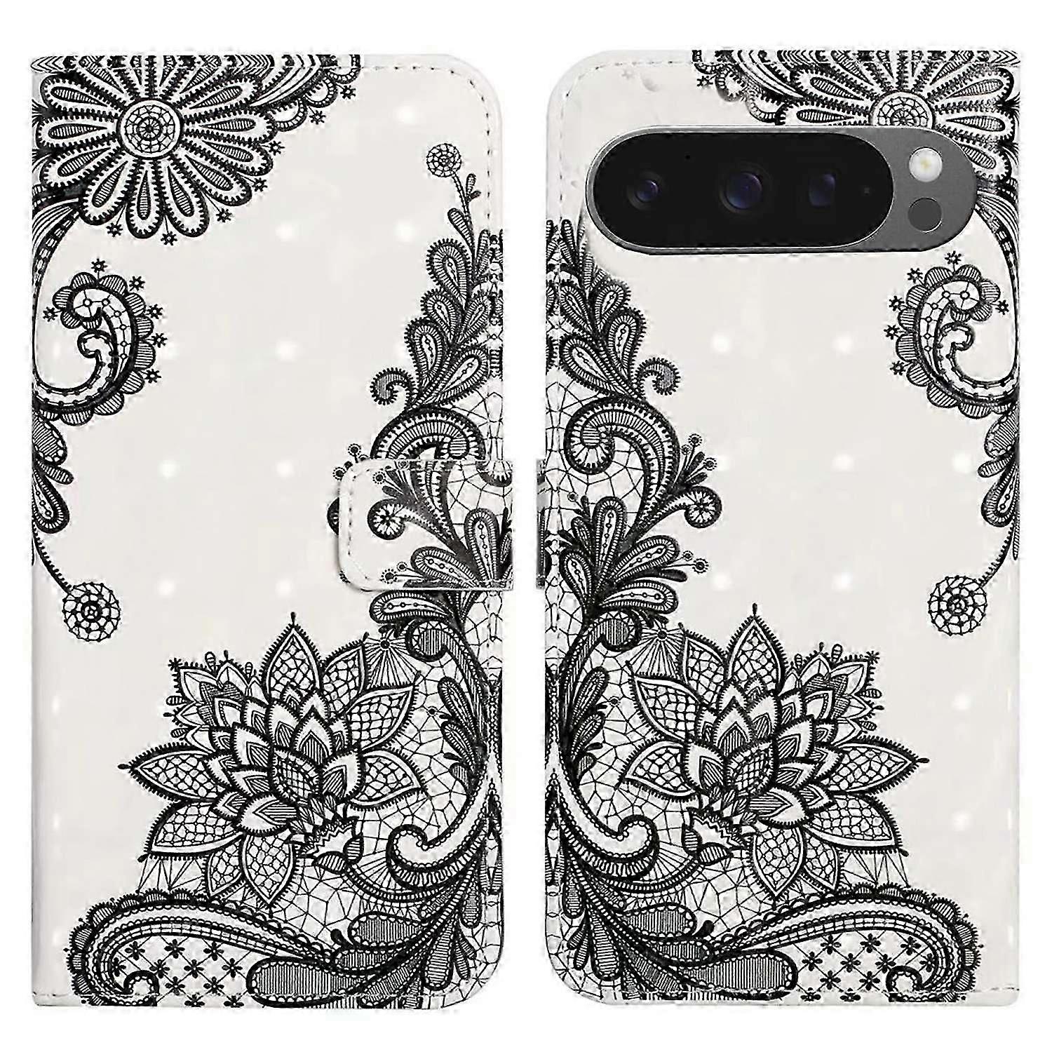 Charming Kids and Dandelion Design PU Leather Case for Google Pixel 9 Pro XL