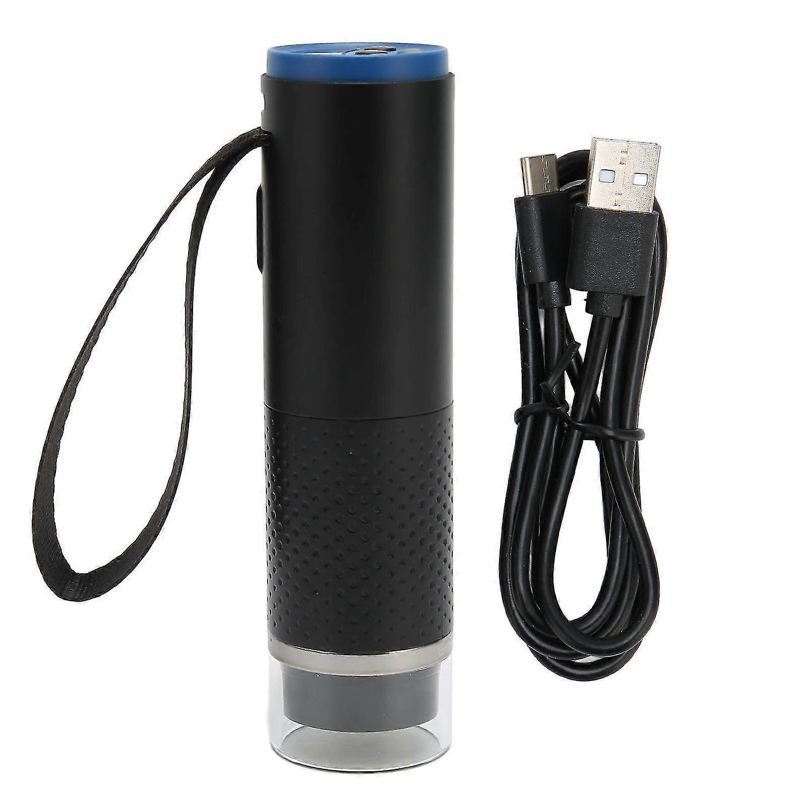 Portable Wireless WiFi Digital Microscope with 2MP Camera - 50-1000X Magnification & USB Connectivity, Includes Lanyard for Phone Use - Blac