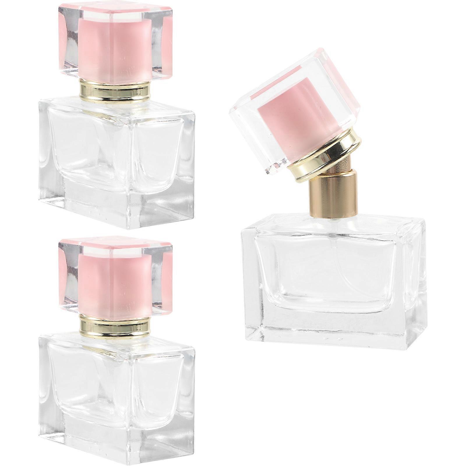 Portable Refillable Perfume Bottle 3Pcs Fine Mist Atomizer Container 30ml Pink Designed for Travel and Gym Use