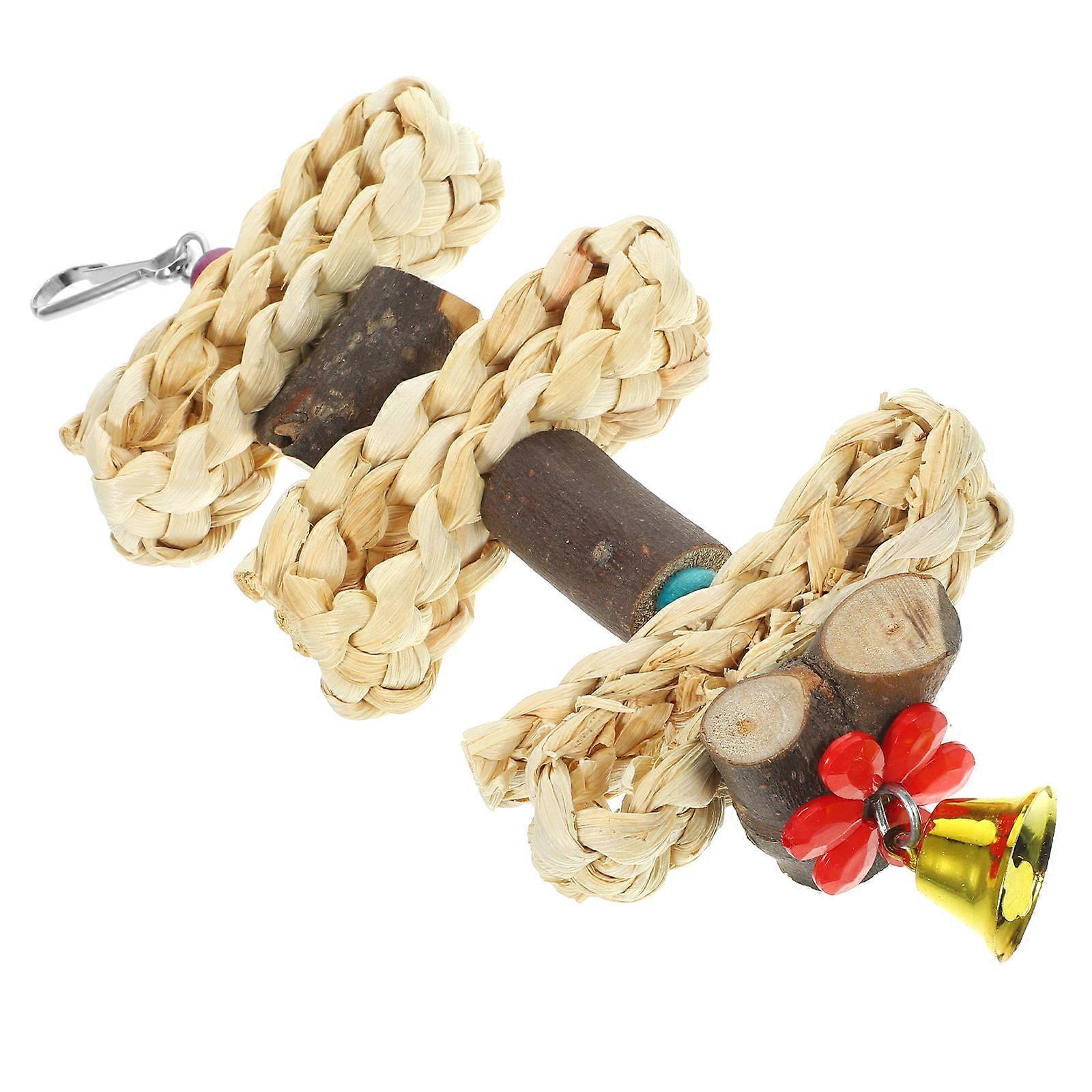 Papukaijan pureskeleva riippuva lintuhäkkilelu papukaijoille ja häkkilinnuille – monitoiminen puremien ehkäisy- ja rentoutusleikkikalu afrikkalaisille harmaille,