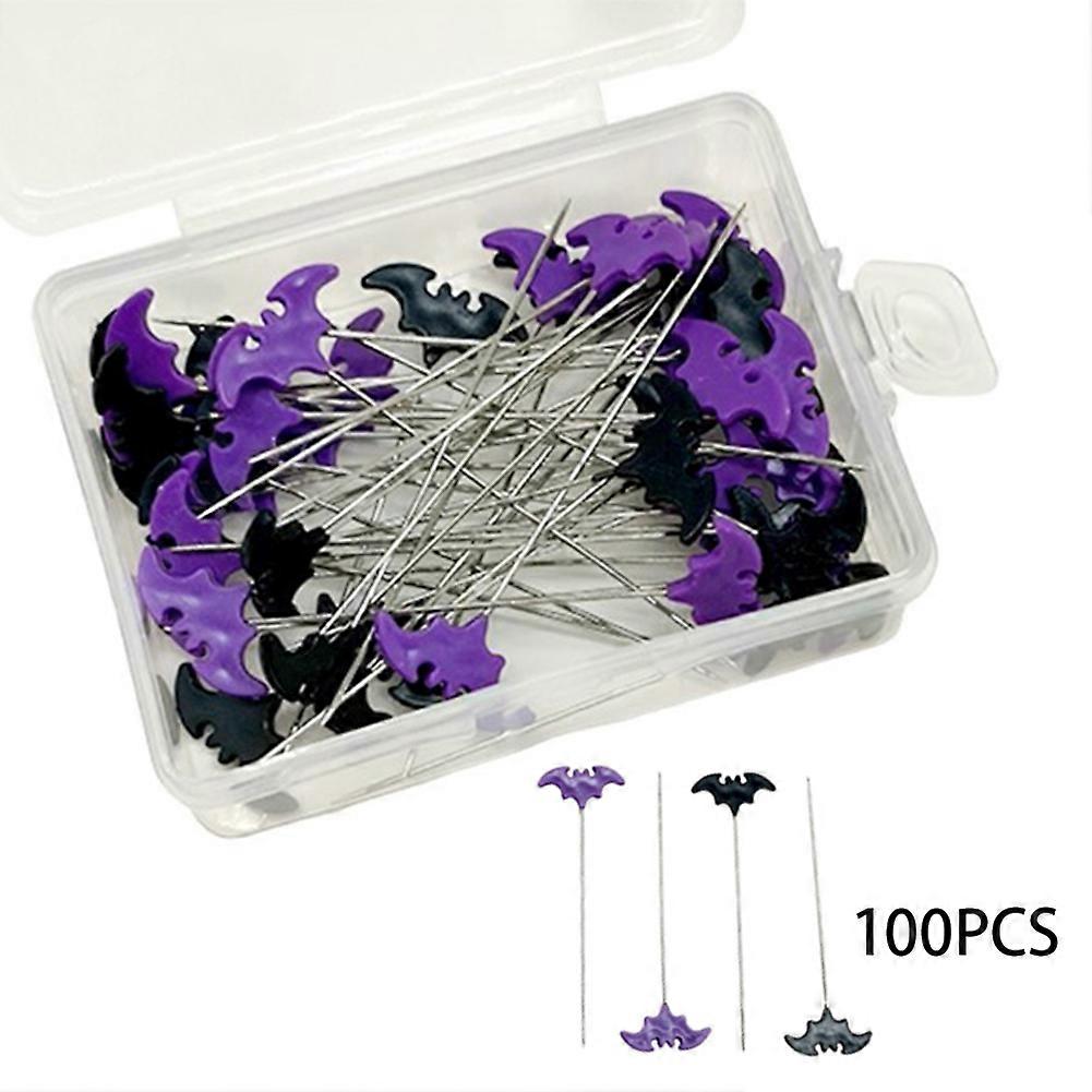 Patchworks Craft Bat Shape Head Pin Long Decorative Sewing Pin with Colored Heads for Costume Making