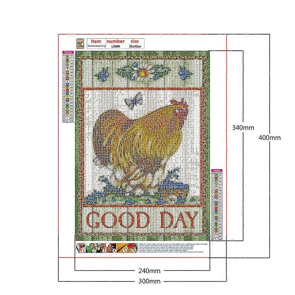 5D Fully With Round Drill Bits Drawing Painting Animals Diamond Mosaic Kids Living Room Decoration Drawing Kit Accessories