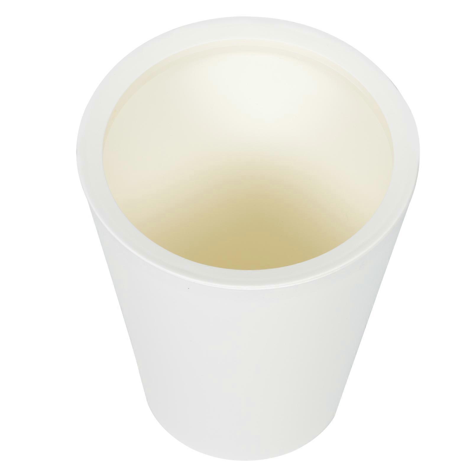 Garbage Can Round Waste Container for Storage Use White PP