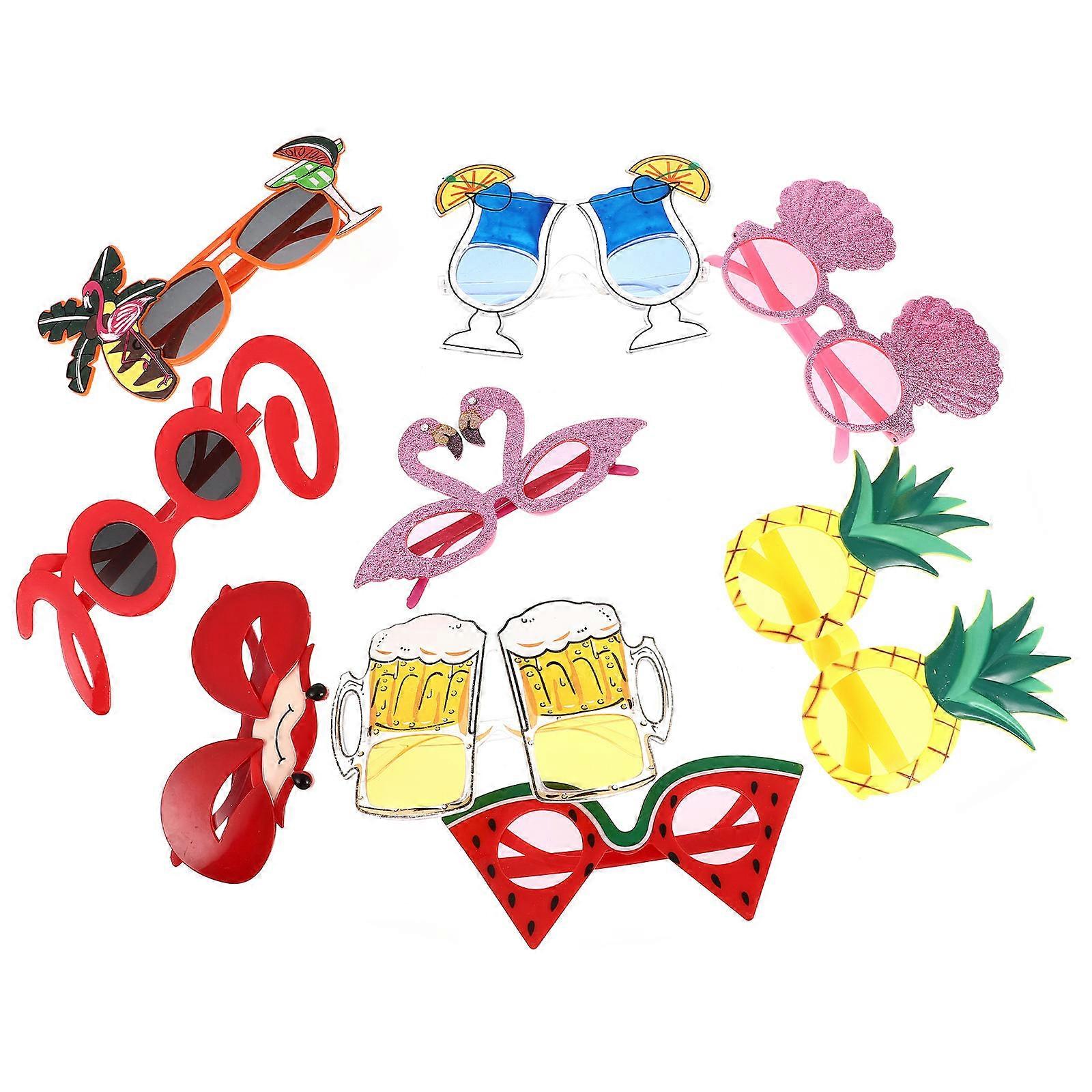 Funny Hawaiian Glasses 9 Pairs Unique Eyewear For Beach Parties Lightweight And Design For Adults