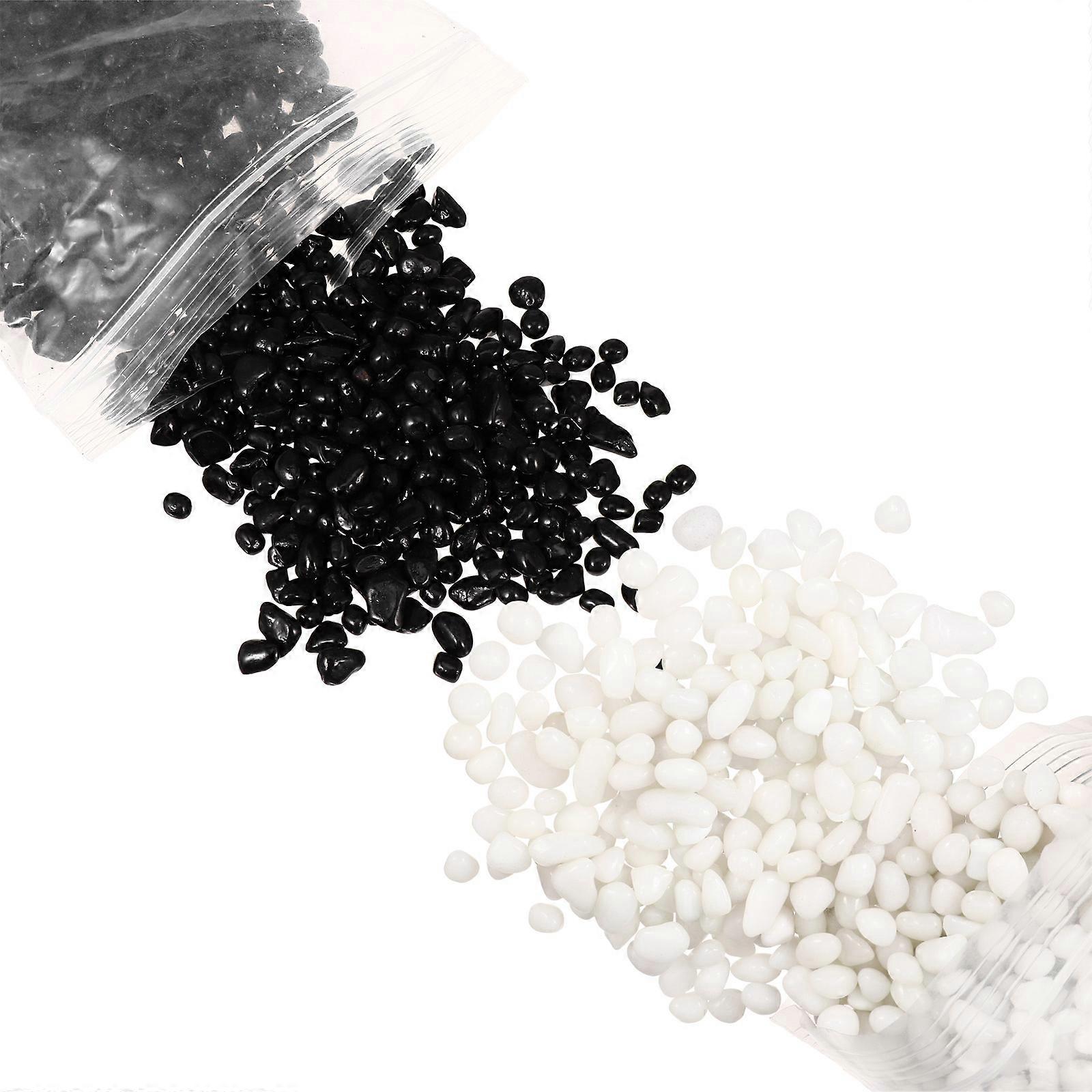 White Crystal Colored Stones for Fish Tank Decoration Add Warm Atmosphere 1 Set