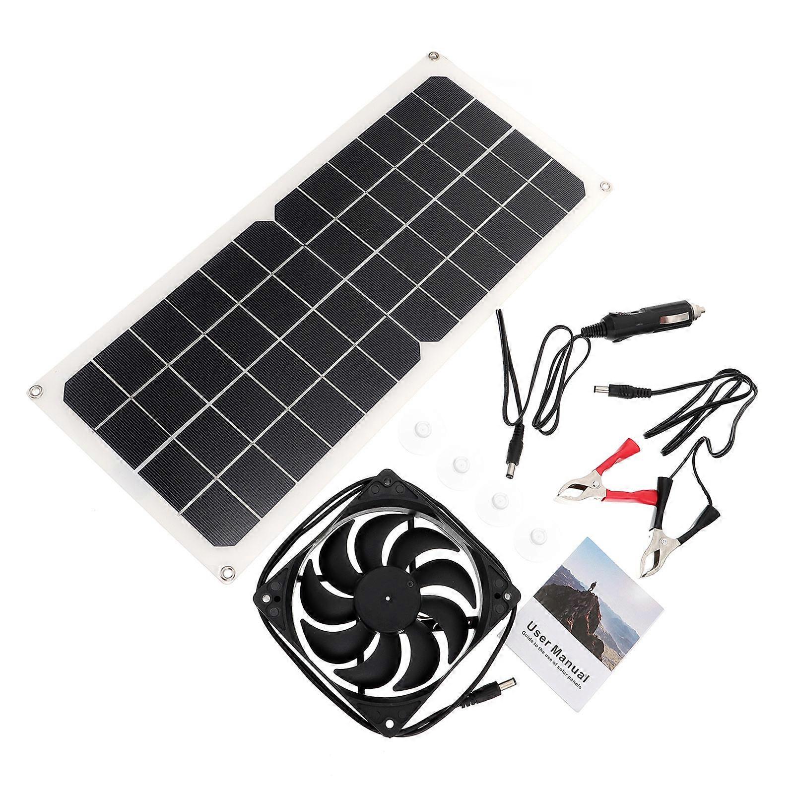 Cooling System 1 Set Solar Energy Fan For Greenhouse And Livestock Farming 42X19cm Durable And Efficient